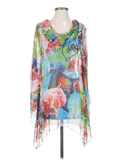Pre-owned The Pyramid Collection Poncho In Blue