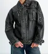 The Ragged Priest Ace Faux Leather Jacket In Black In Black