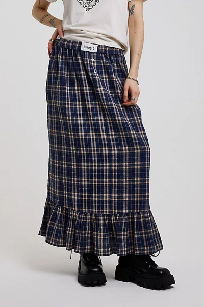 The Ragged Priest Boxer Maxi Skirt In Blue, Women's At Urban Outfitters