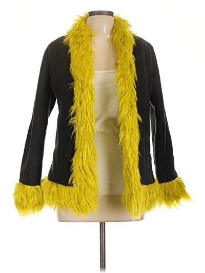 Pre-owned The Ragged Priest Faux Fur Jacket In Yellow