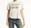 The Ragged Priest Sensitive Material Tee In Ecru In White