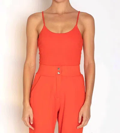 The Range Alloy Rib Rope Tank Top In Fuego In Orange