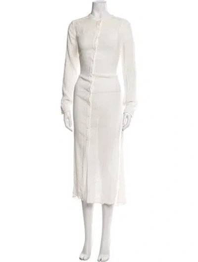 Pre-owned The Range Crew Neck Long Dress In Neutral