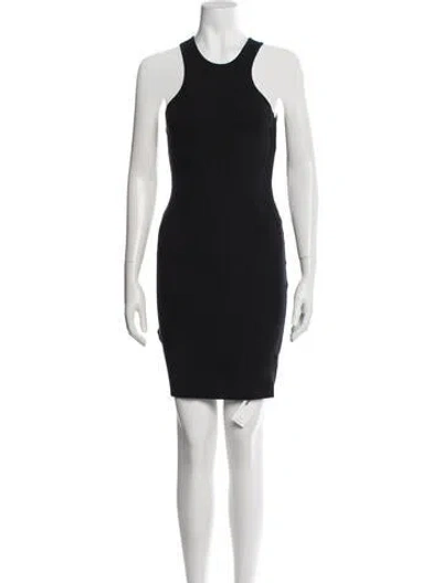 Pre-owned The Range Crew Neck Mini Dress In Black