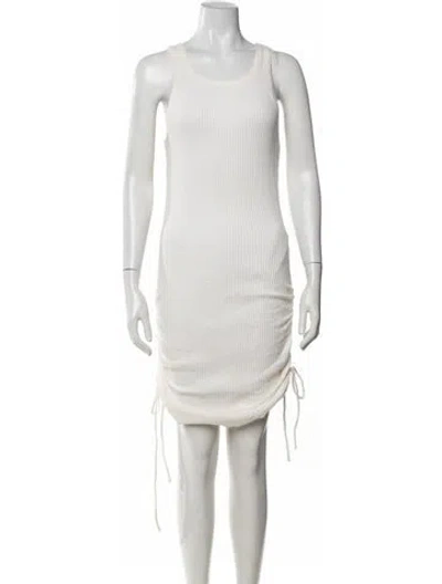 Pre-owned The Range Crew Neck Mini Dress In Neutrals