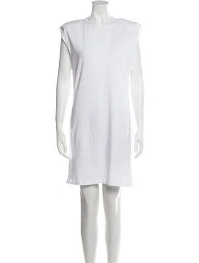 Pre-owned The Range Crew Neck Mini Dress In White
