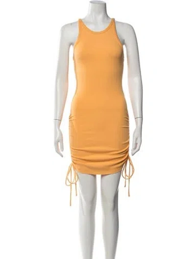 Pre-owned The Range Crew Neck Mini Dress In Yellow