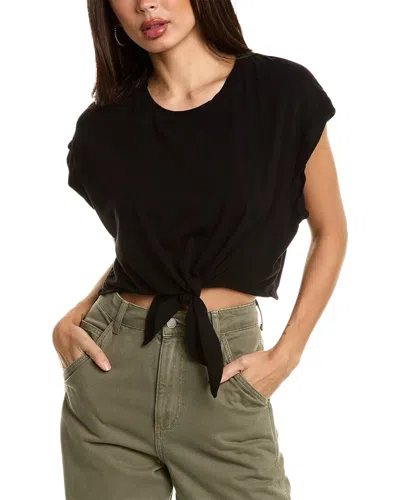The Range Cropped Stretch-cotton Jersey Top In Black