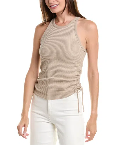 The Range Jumbo Stark Thermal Cinched Tank In Neutral