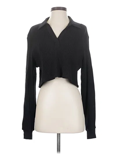 Pre-owned The Range Long Sleeve Blouse In Black