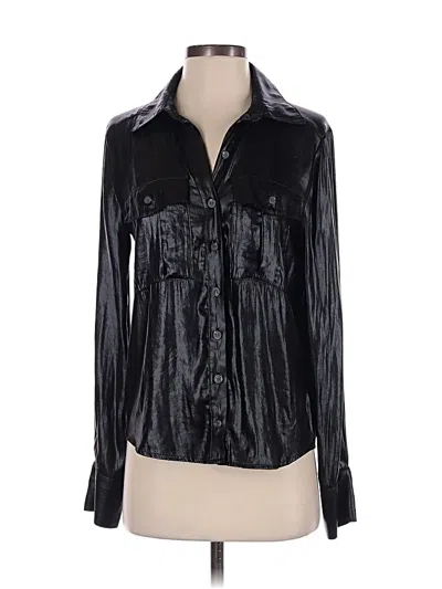 Pre-owned The Range Long Sleeve Blouse In Black