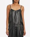 The Range Lucid Satin Camisole Top In Black In Black