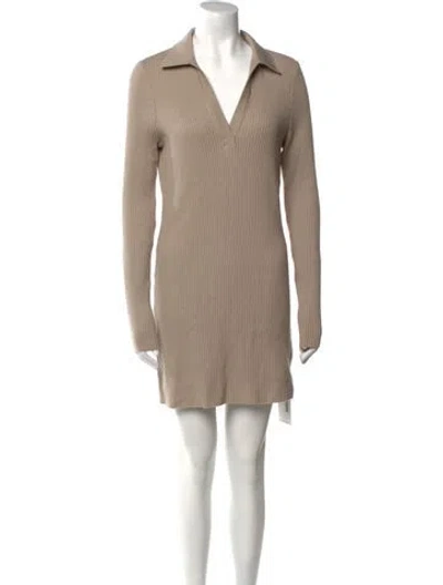 Pre-owned The Range Mini Dress In Neutral