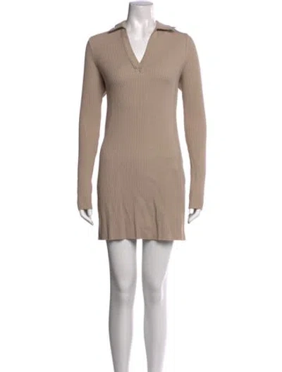 Pre-owned The Range Mini Dress In Neutrals