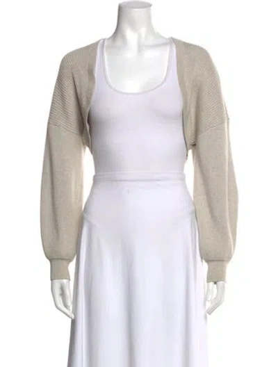 Pre-owned The Range Open Front Sweater In Neutrals