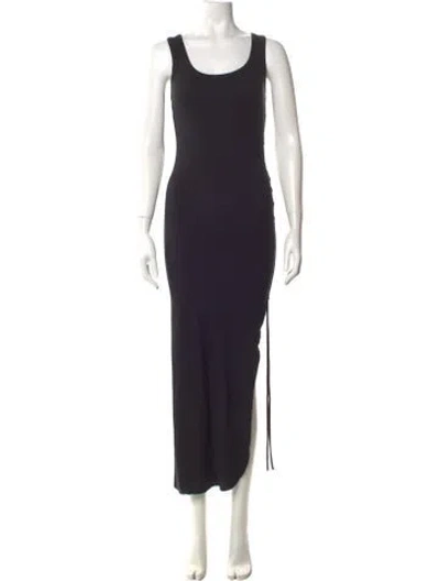 Pre-owned The Range Scoop Neck Long Dress In Black