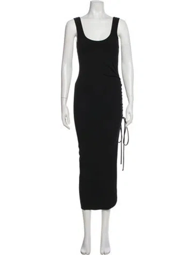 Pre-owned The Range Scoop Neck Long Dress In Black