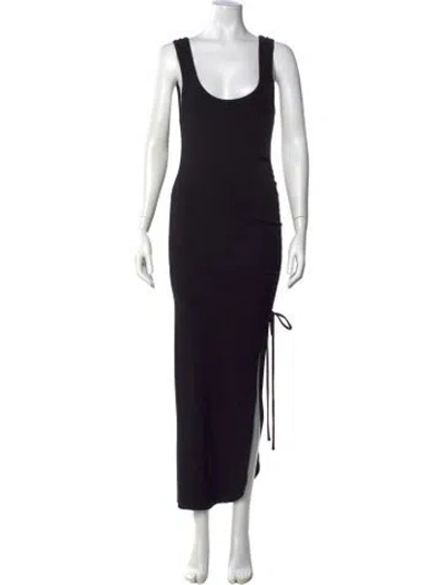 Pre-owned The Range Scoop Neck Long Dress In Black
