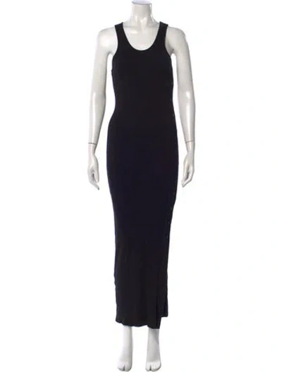 Pre-owned The Range Scoop Neck Long Dress In Black