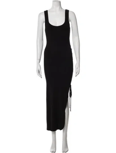 Pre-owned The Range Scoop Neck Long Dress In Black
