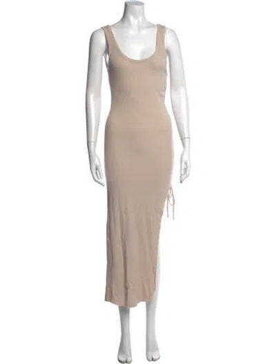 Pre-owned The Range Scoop Neck Long Dress In Neutrals