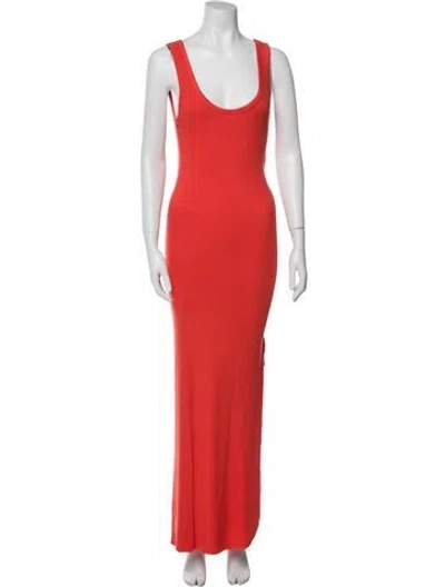 Pre-owned The Range Scoop Neck Long Dress In Orange
