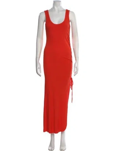 Pre-owned The Range Scoop Neck Long Dress In Orange