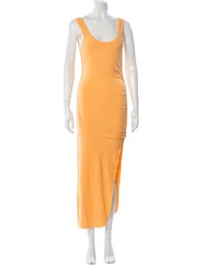 Pre-owned The Range Scoop Neck Long Dress In Orange