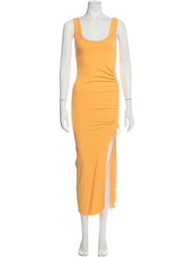 Pre-owned The Range Scoop Neck Long Dress In Orange