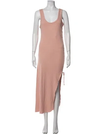 Pre-owned The Range Scoop Neck Long Dress In Pink
