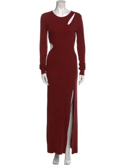 Pre-owned The Range Scoop Neck Long Dress In Red