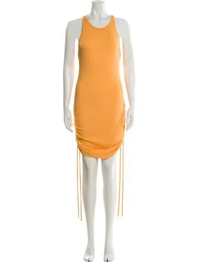 Pre-owned The Range Scoop Neck Mini Dress In Orange