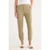 The Range Stretch Cotton Waffle Knit Joggers In Brown