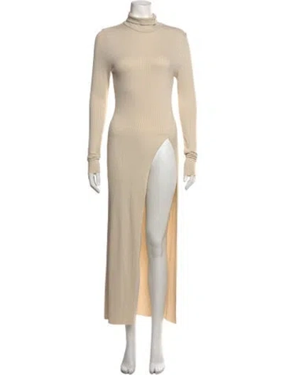 Pre-owned The Range Turtleneck Long Dress W/ Tags In Neutrals