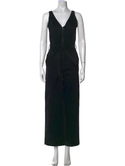 Pre-owned The Range V-neck Jumpsuit In Black