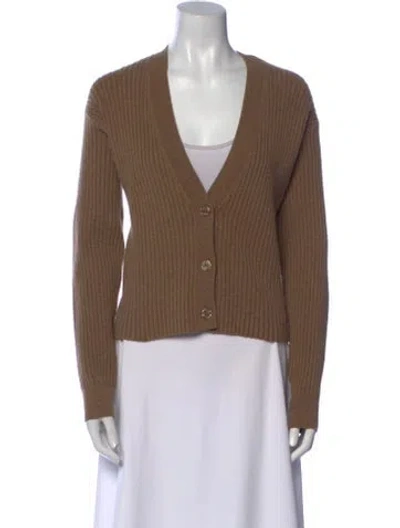 Pre-owned The Range V-neck Sweater In Brown