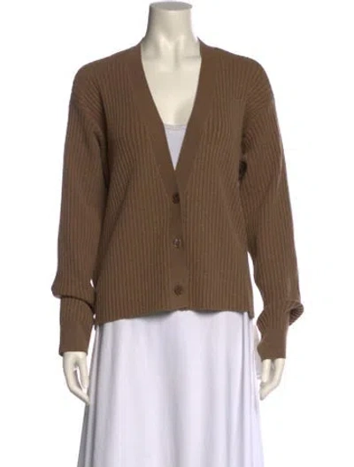 Pre-owned The Range V-neck Sweater In Brown