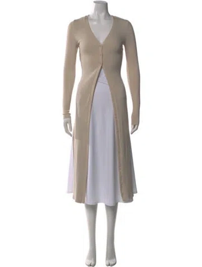 Pre-owned The Range V-neck Sweater In Neutral