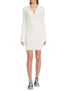 The Range Jumbo Stark Thermal Polo Mini Dress In Light Shell