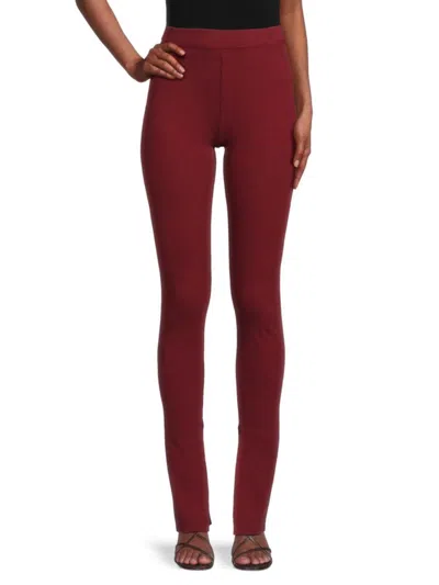 The Range Women's Ribbed Leggings In Berry