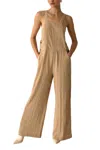 The Range Woven Ripple Overall In Tanlines In Multi