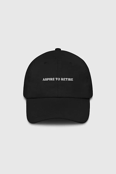The Refined Spirit Aspire To Retire Hat In Black, Women's At Urban Outfitters