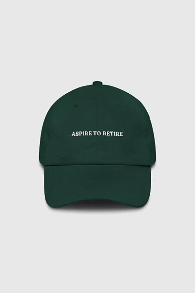 The Refined Spirit Aspire To Retire Hat In Dark Green, Women's At Urban Outfitters