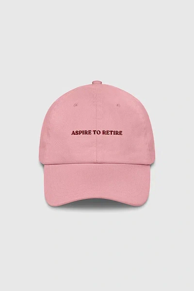 The Refined Spirit Aspire To Retire Hat In Pink, Women's At Urban Outfitters
