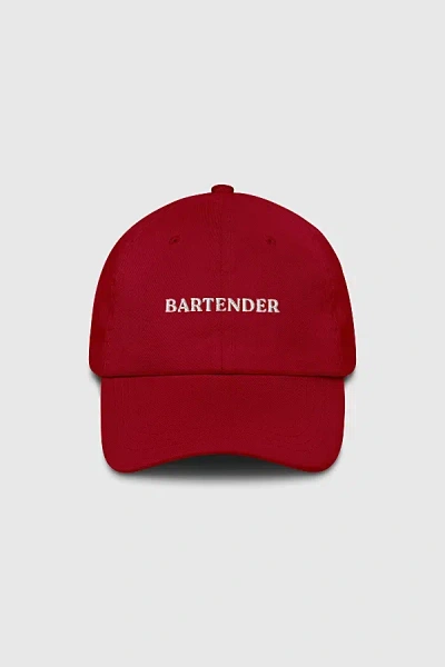 The Refined Spirit Bartender Hat In Red, Women's At Urban Outfitters