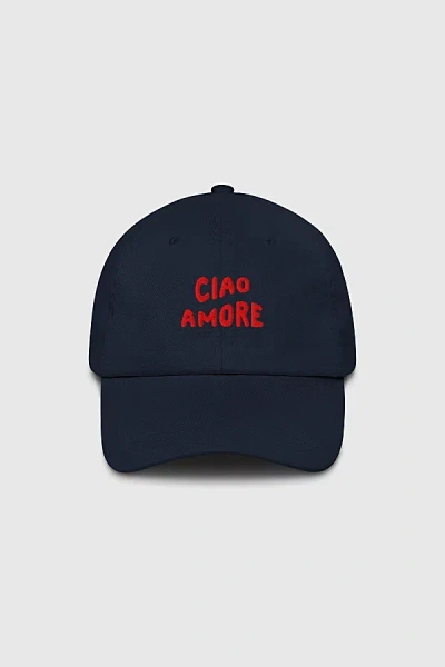 The Refined Spirit Ciao Amore Cap In Navy, Women's At Urban Outfitters In Blue