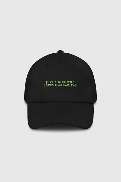 The Refined Spirit Just A Girl Who Loves Margaritas Hat In Black, Women's At Urban Outfitters