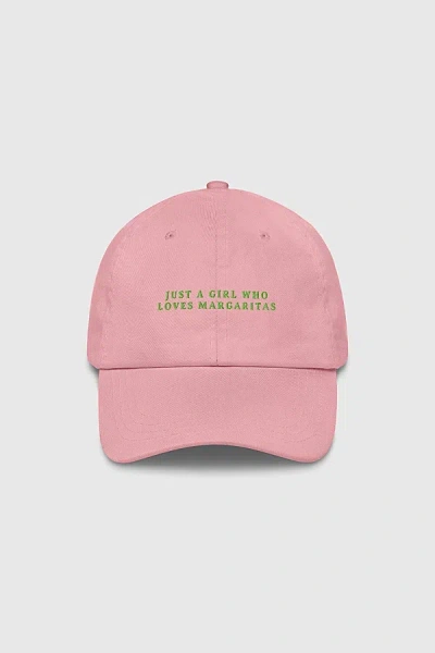 The Refined Spirit Just A Girl Who Loves Margaritas Hat In Rose, Women's At Urban Outfitters In Pink
