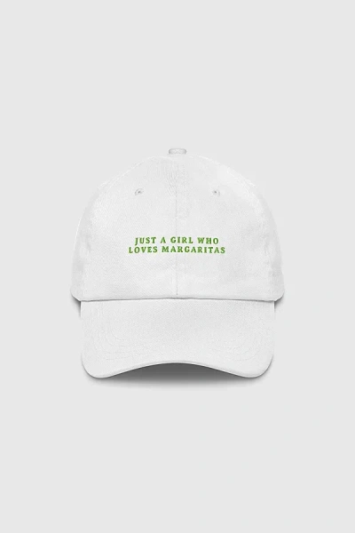 The Refined Spirit Just A Girl Who Loves Margaritas Hat In White, Women's At Urban Outfitters