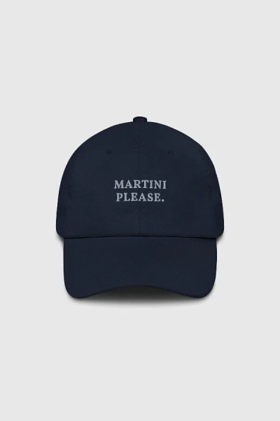 The Refined Spirit Martini Please Hat In Navy, Women's At Urban Outfitters In Blue